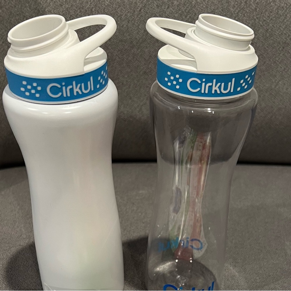 Cirkul Stainless Steel and Plastic Reusable Water Bottles Set